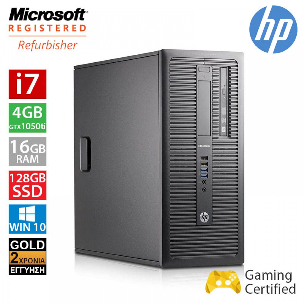 HP EliteDesk 800 G1 Tower (i7 4790/16GB/128GB SSD + 500GB HDD/GTX 1050Ti 4GB)