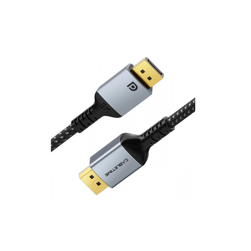 CABLETIME καλώδιο DisplayPort CT-DP8K, gold plated, 8K/60Hz, 2m, μαύρο