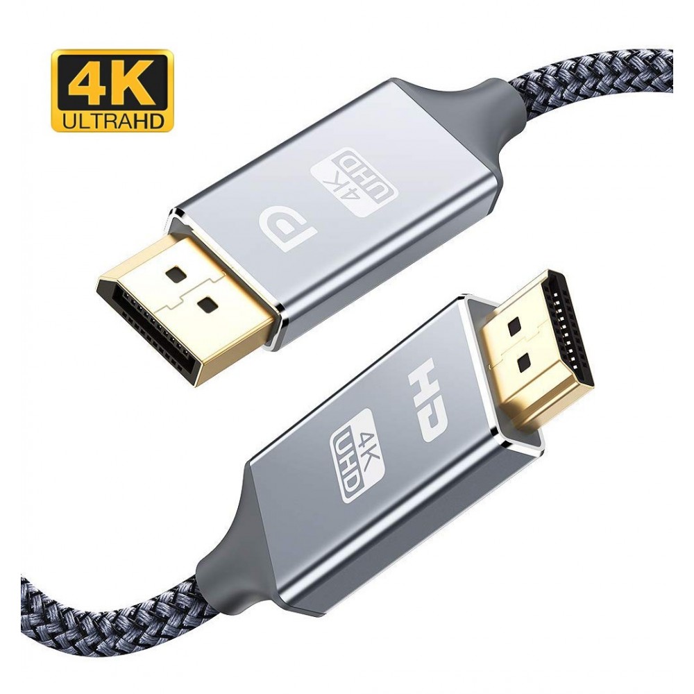 Powertech Cable DisplayPort male - HDMI male 2m (CAB-DP031)