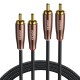Ugreen Audio Stereo Cable 3.5mm 2xRCA (male) / 2xRCA (male) 2m (AV199 60999) brown