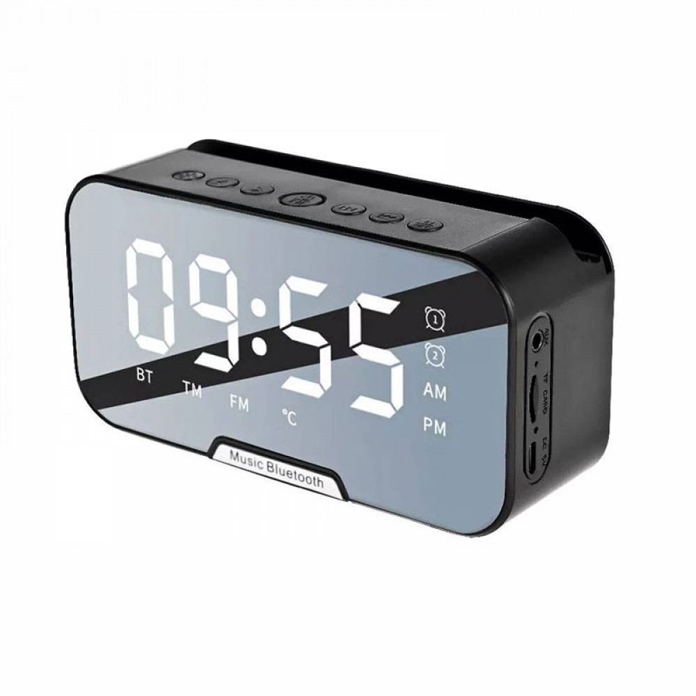 Mirror Digital Alarm Clock / Βluetooth Speaker / Θερμόμετρο (D-88) black