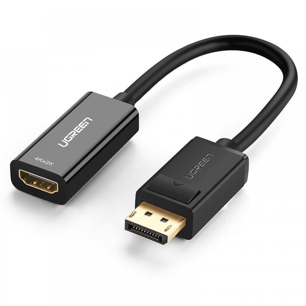 Ugreen Cable DisplayPort (Male) to HDMI (Female) (Unidirectional) 1080P 60Hz 12bit (40362) black