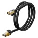Baseus Speed Seven RJ45 Ethernet Cable Cat 7 10Gbps 1m (10101) black