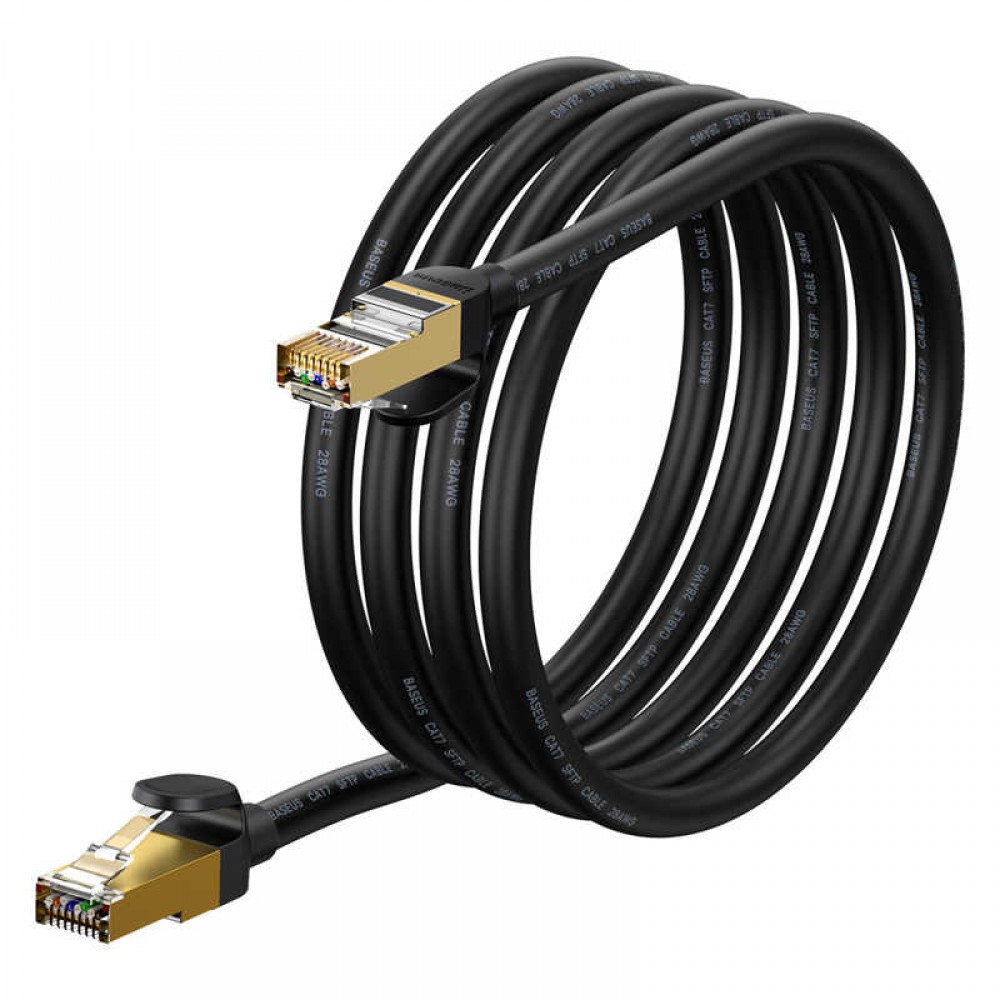 Baseus Speed Seven RJ45 Ethernet Cable Cat 7 10Gbps 2m (10301) black