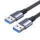 Ugreen USB-A Male/Male Cable 3.0 5Gb/s 2m (US373) gray