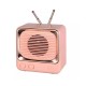 DW02 Retro TV Bluetooth Speaker Ασύρματο Ηχείο (pink)