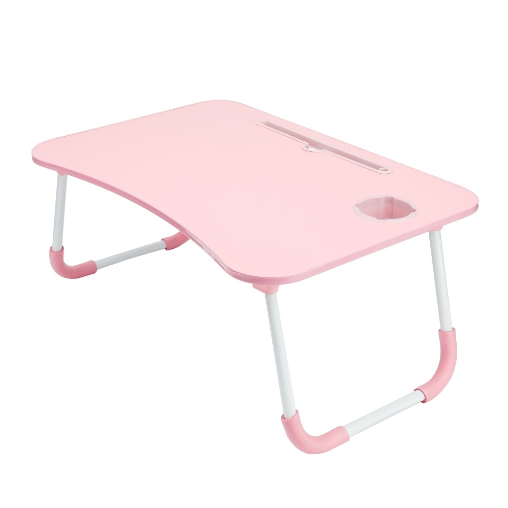 Πτυσσόμενο Τραπεζάκι Laptop Table με Ποτηροθήκη FD-6 (pink)