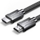 Ugreen HDMI 2.1 Cable 8K 60 Hz / 4K 120 Hz 48 Gbps HDR VRR QMS ALLM eARC QFT 2m (HD135 70321) gray