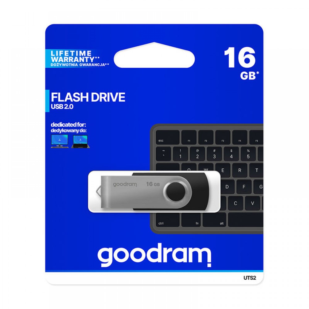Goodram Twister Pendrive 16GB USB 2.0 (black)