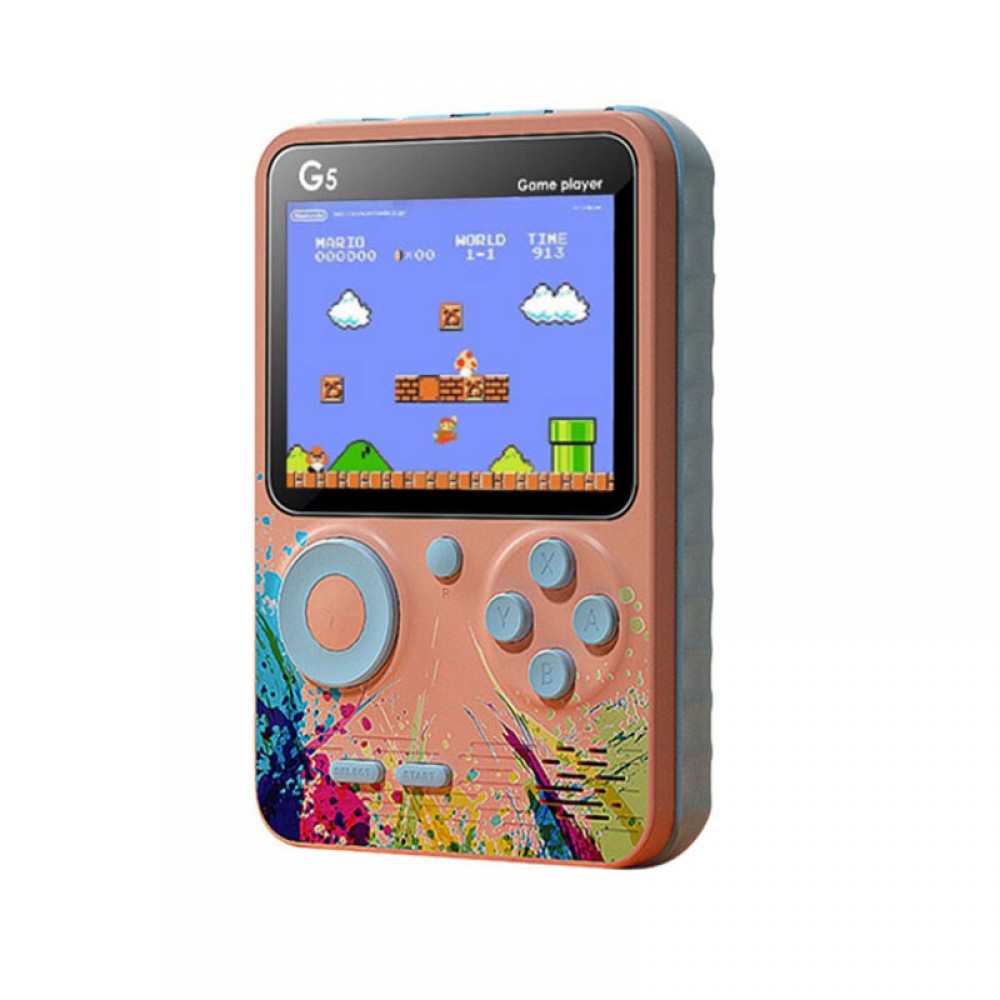 Portable Retro Gaming Console G5 3.0" 500 Built-in Games (pink-blue)
