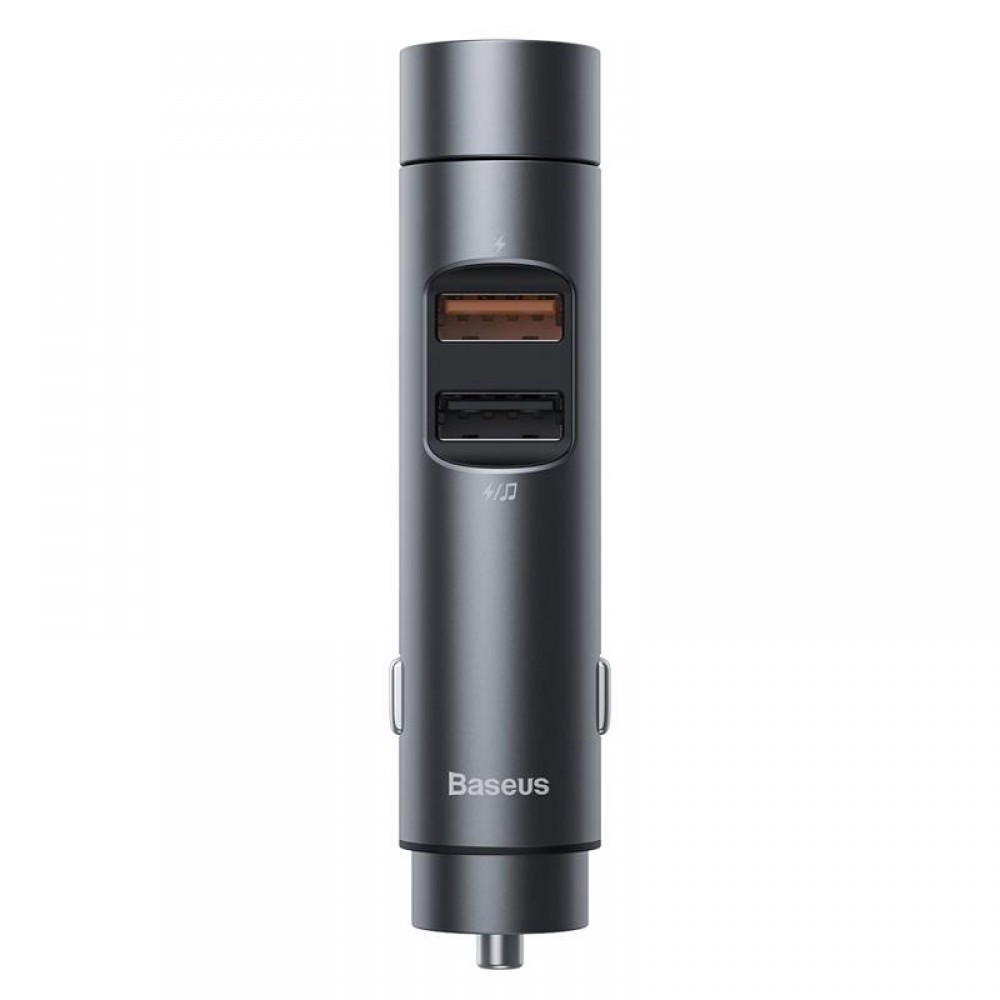 Baseus FM Transmitter 5.0 Car Charger 2x USB 3A 18W PPS QC 3.0 AFC FCP grey (CCNLZ-C0G) Baseus FM Transmitter 5.0 Car Charger 2x USB 3A 18W PPS QC 3.0 AFC FCP grey (CCNLZ-C0G)