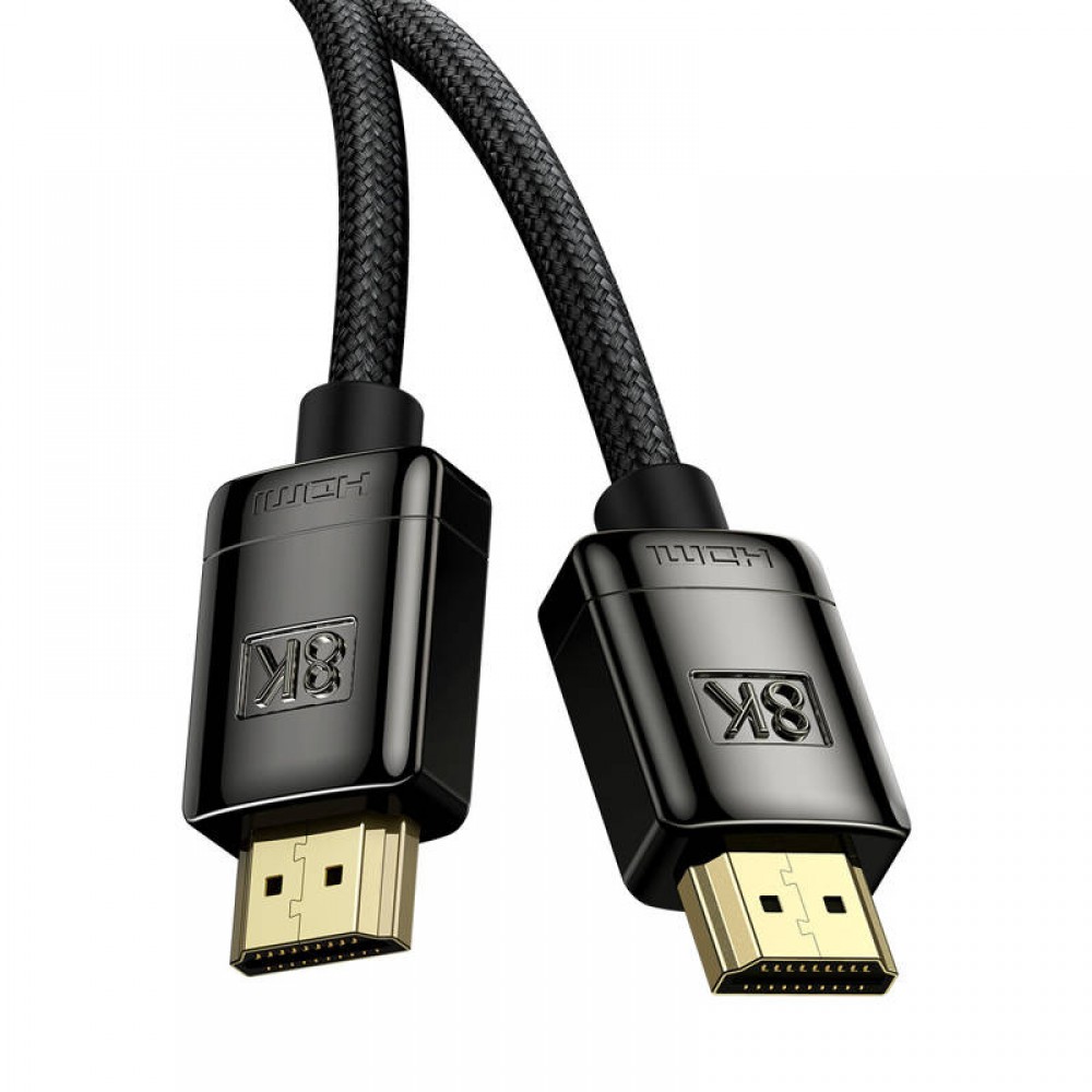 Baseus HDMI 2.1 Cable 8K 60Hz / 4K 120Hz / 2K 144Hz / eARC QMS HDR VRR ALLM (1m) black