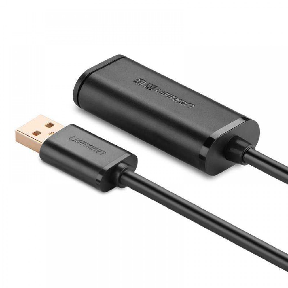 Ugreen Active Extension Cable Καλώδιο Επέκτασης USB-A 2.0 480 Mbps 5m (10319) black