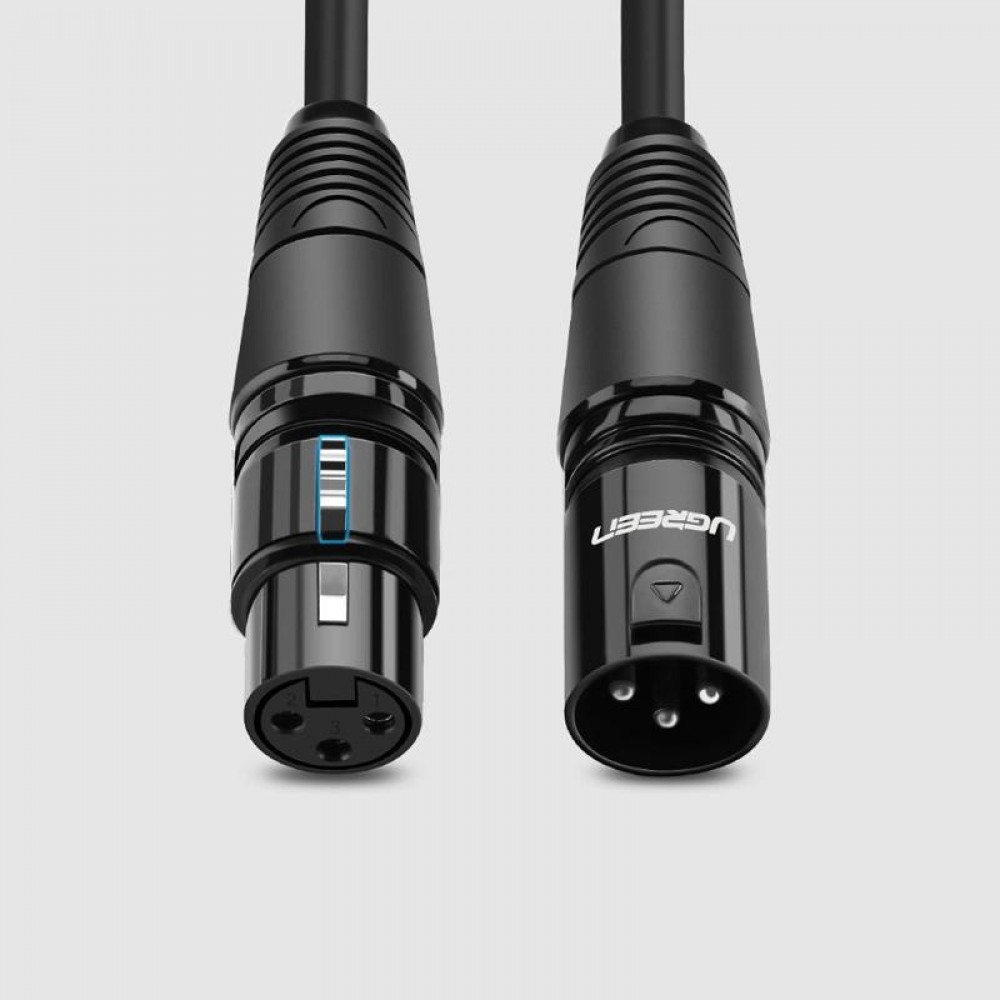 Ugreen Extension Audio Cable Microphone XLR (Female) / XLR (Male) 5m (AV130) black