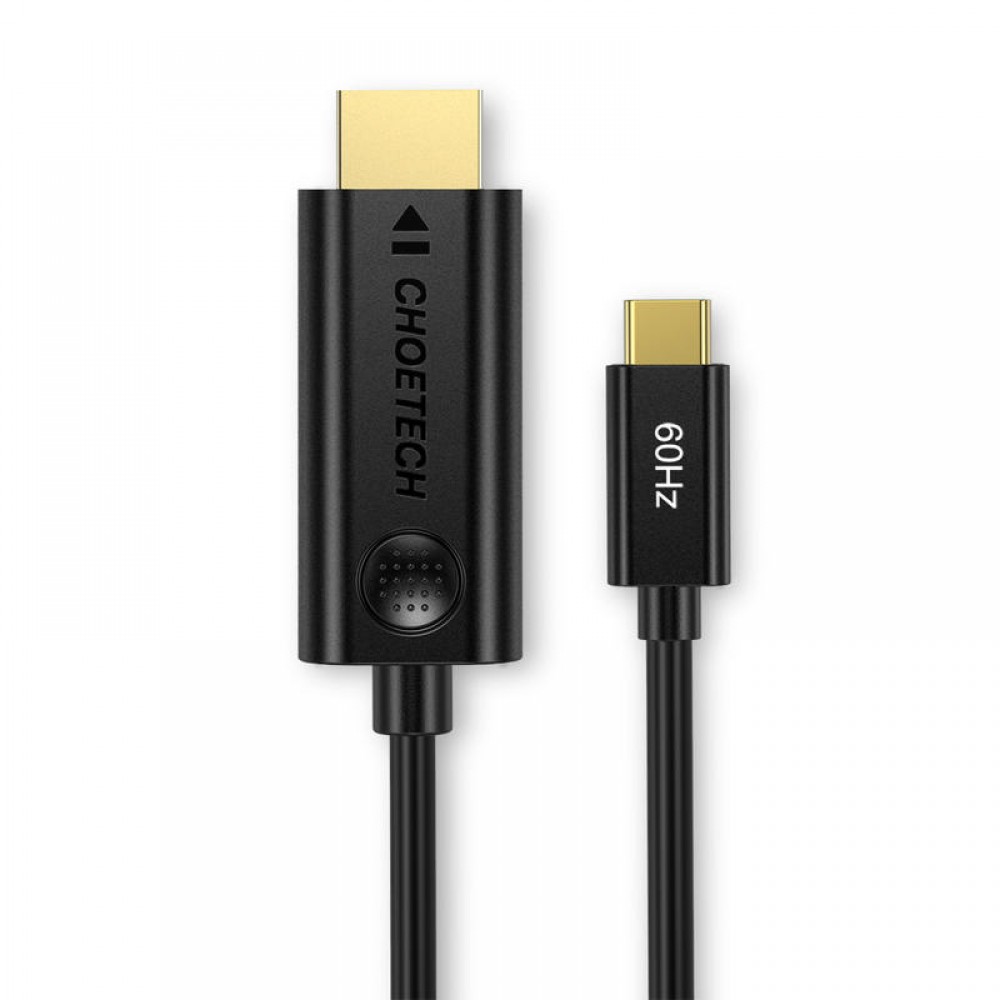 Choetech Unirectional Adapter Type-C (Male) to HDMI 2.0 4K@60Hz (male) 1.8m (CH0019) black