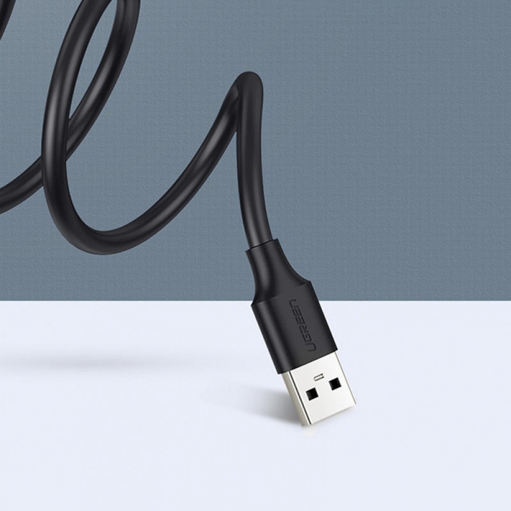 Ugreen Extension Cable Καλώδιο Επέκτασης USB 2.0 480Mbps (female) - (male) 1.5m (US103) black
