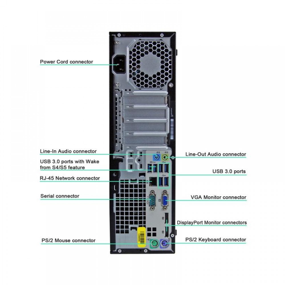 HP EliteDesk 800 G2 SFF (Pentium G4400/8GB DDR4/500GB HDD/DVD-RW) Refurbished Desktop PC Grade A