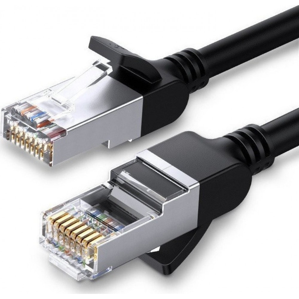 Ugreen Flat Ethernet Cable RJ45 Cat 6 UTP 1000Mbps 0.5m (50183) black