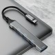 Dudao HUB 4in1 Type-C  4x USB (3 x USB2.0 / USB3.0) 6.3cm (A16T) black