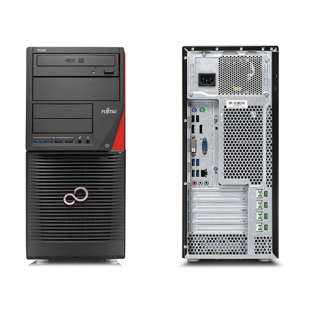 Fujitsu Celcius W550 Tower (Xeon E3-1225 V5/16GB DDR4/500GB NVME/WIN 10) Refurbished PC Grade A*