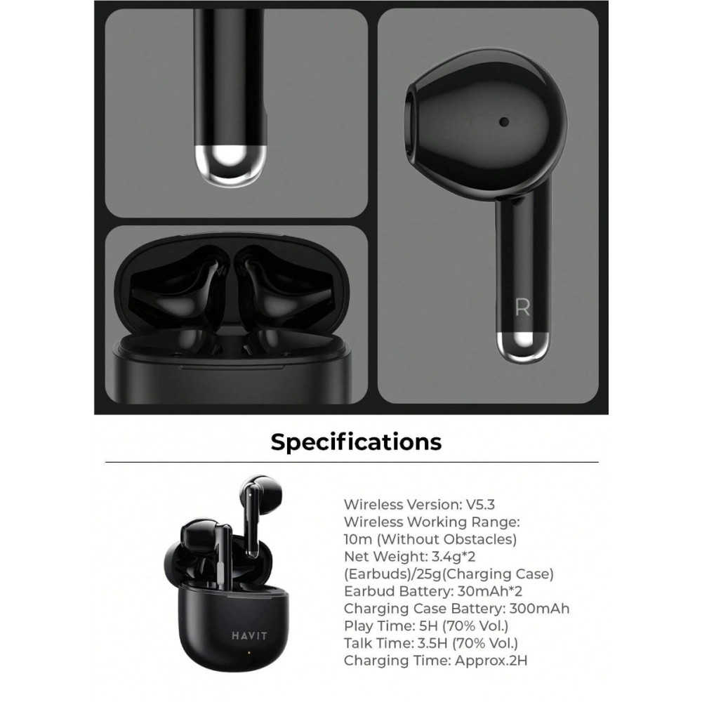 Ακουστικά Earbuds - Havit TW976 (Black)
