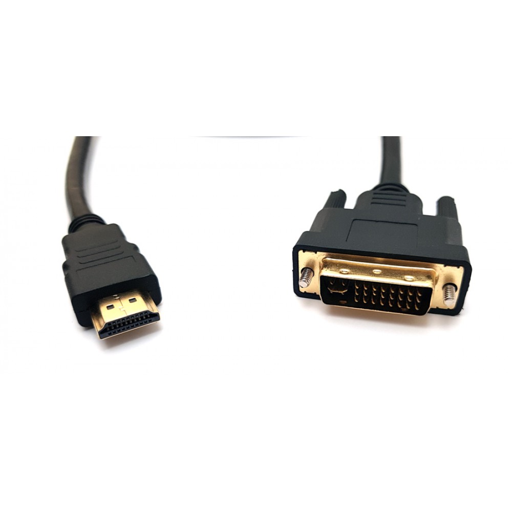 POWERTECH Καλώδιο HDMI 19pin male σε DVI 24+5 female, 1.5m, Black