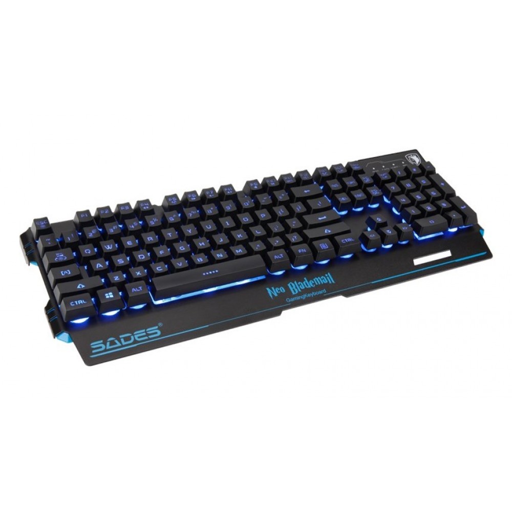 SADES Gaming Keyboard Neo Blademail, RGB Backlit, Membrane